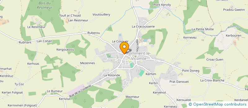 localisation de l'entreprise AMICALE PERSONNEL COM FOYER LOGEMENT  POMMERIT-LE-VICOMTE