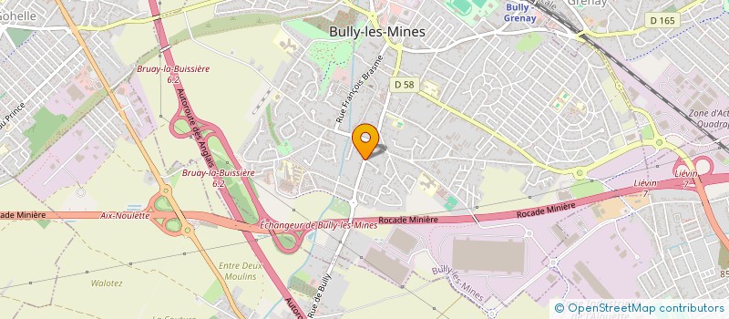 localisation de l'entreprise AMICALE PERSONNEL COMMISSARIAT  BULLY-LES-MINES