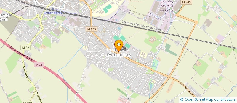 localisation de l'entreprise AMICALE PERSONNEL COMMUNAL à LA CHAPELLE-D'ARMENTIERES
