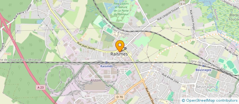 localisation de l'entreprise AMICALE PERSONNEL COMMUNAL  RAISMES