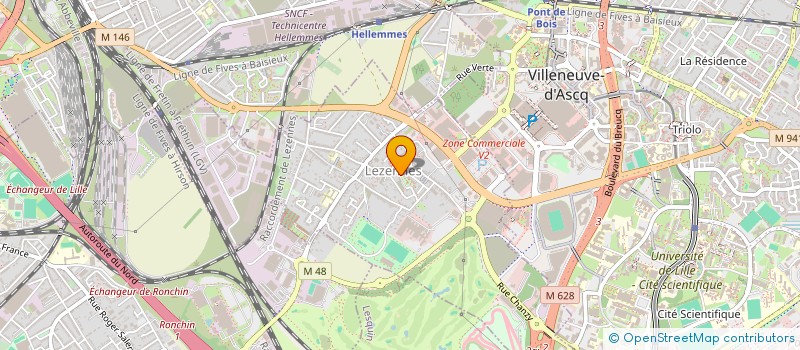 localisation de l'entreprise AMICALE PERSONNEL COMMUNAL DE LEZENNES  LEZENNES