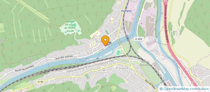 localisation de l'entreprise AMICALE PERSONNEL INTERCOMMUNAL PISCINE  POMPEY