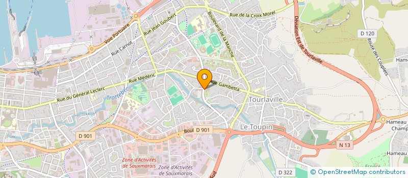 localisation de l'entreprise AMICALE PERSONNEL MAIRIE DE TOURLAVILLE  CHERBOURG-EN-COTENTIN