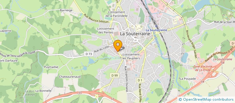 localisation de l'entreprise AMICALE PERSONNEL MAISON DE RETRAITE à LA SOUTERRAINE