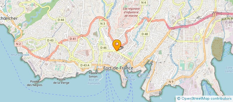 localisation de l'entreprise AMICALE PERSONNEL MUTUALITE à FORT-DE-FRANCE