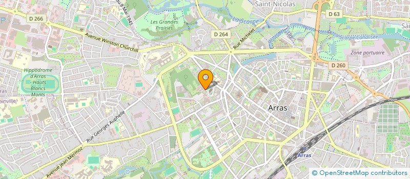 localisation de l'entreprise AMICALE PERSONNEL PREFECT & DPT & DDASS à ARRAS