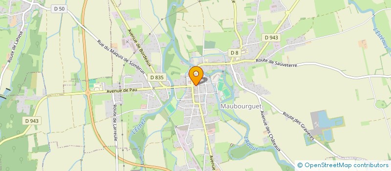 localisation de l'entreprise AMICALE PERSONNEL VILLE MAUBOURGUET  MAUBOURGUET