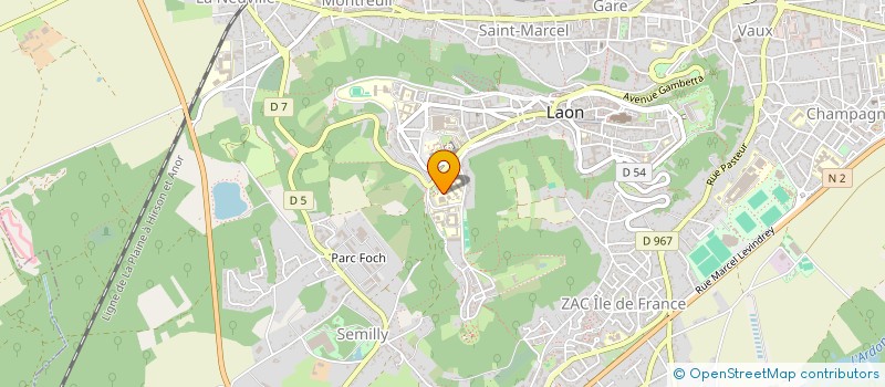 localisation de l'entreprise AMICALE PERSONNELS CITE SCOLAIRE PLATEAU à LAON