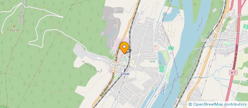 localisation de l'entreprise AMICALE PERSONNELS COLL MERCOYROL  CRUAS