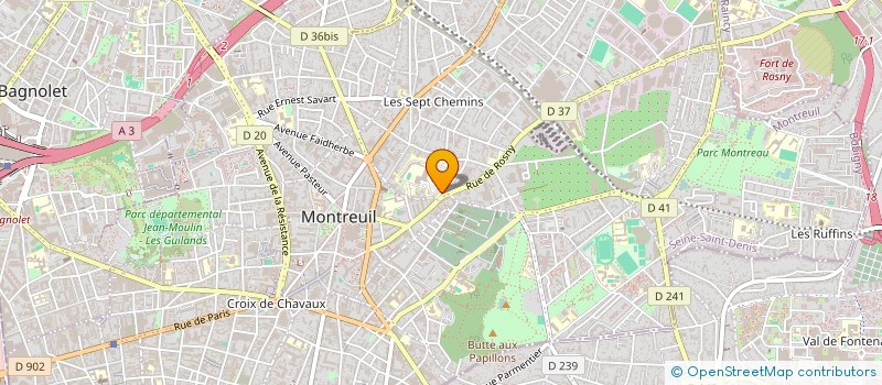 localisation de l'entreprise AMICALE PERSONNELS LYCEE COLLEGE JAURES à MONTREUIL