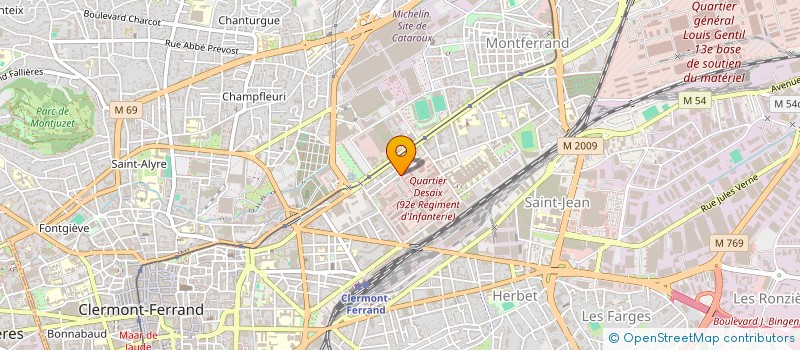 localisation de l'entreprise AMICALE  PERSONNELS POLICE NATIONALE  CLERMONT-FERRAND