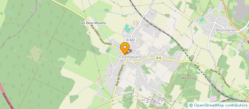 localisation de l'entreprise AMICALE PETANQUE CHAMPVANS  CHAMPVANS