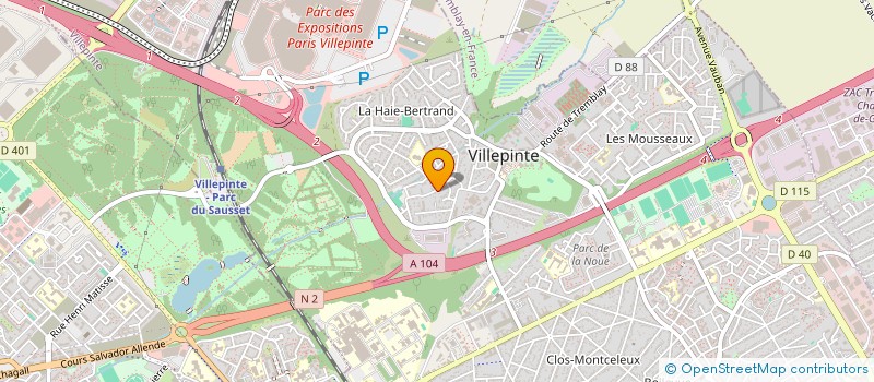 localisation de l'entreprise AMICALE PETANQUE DE VILLEPINTE  VILLEPINTE