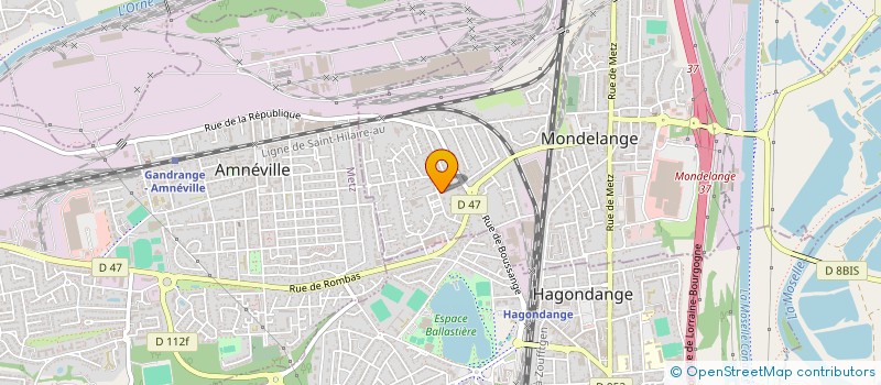 localisation de l'entreprise AMICALE PETANQUE MONDELANGE  MONDELANGE