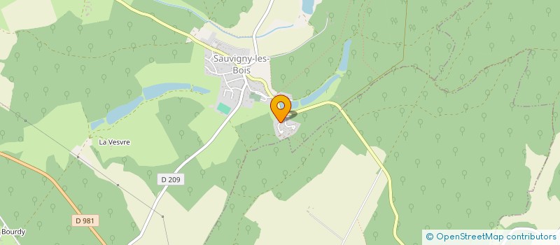 localisation de l'entreprise AMICALE PETANQUE SAUVIGNOISE  SAUVIGNY-LES-BOIS