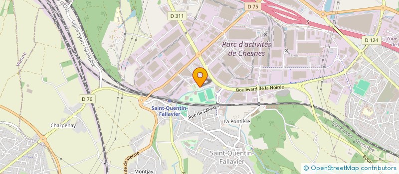 localisation de l'entreprise AMICALE PETANQUE ST QUENTIN FALLAVIER  SAINT-QUENTIN-FALLAVIER