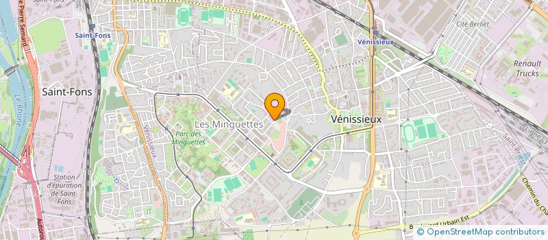 localisation de l'entreprise AMICALE PETANQUE VENISSIEUX MINGUETTES  VENISSIEUX