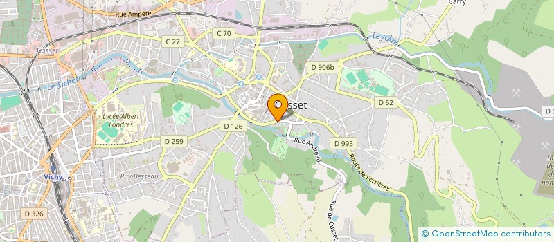 localisation de l'entreprise AMICALE PHILATELIQUE CUSSET ET MONTAGNE BOURBONNAISE à CUSSET
