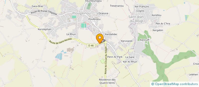 localisation de l'entreprise AMICALE PLOUGANISTE DES BOULES PLOMBEES  PLOUGASNOU