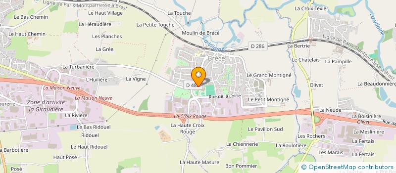 localisation de l'entreprise AMICALE POMPIERS HONORAIRES DE NOYAL SUR VILAINE  BRECE