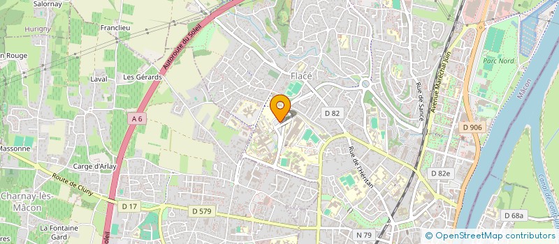 localisation de l'entreprise AMICALE POUR L DON DE SANG BENEVOLE à MACON