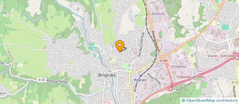 localisation de l'entreprise AMICALE POUR LE DON DE SANG BENEVOLE DE BRIGNAIS à BRIGNAIS