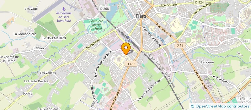 localisation de l'entreprise AMICALE POUR LE DON DE SANG BENEVOLE DE FLERS ET SA REGION à FLERS