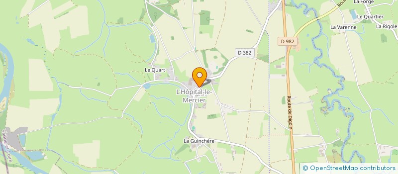 localisation de l'entreprise AMICALE POUR LE DON DE SANG BENEVOLE DE L'HOPITAL LE MERCIER  L'HOPITAL-LE-MERCIER