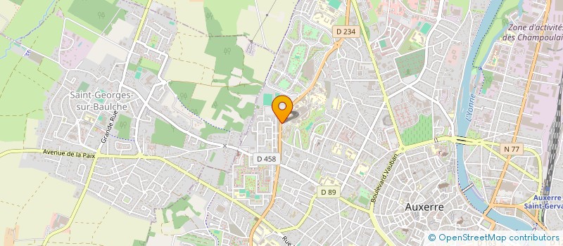localisation de l'entreprise AMICALE POUR LE DON DE SANG BENEVOLE DE LA REGION D'AUXERRE à AUXERRE