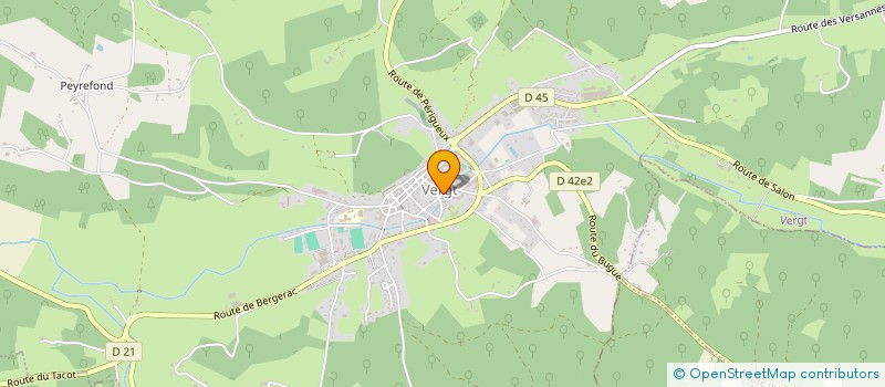 localisation de l'entreprise AMICALE POUR LE DON DE SANG BENEVOLE DE LA REGION DE VERGT  VERGT