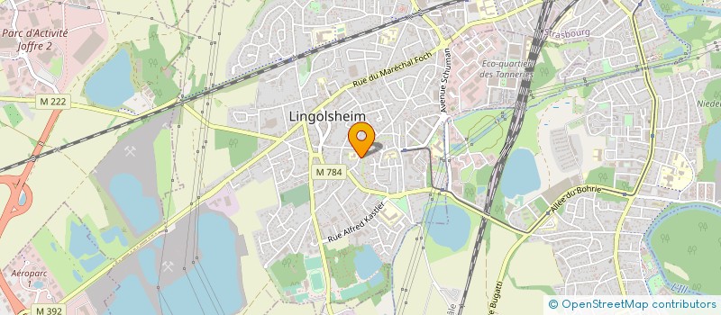 localisation de l'entreprise AMICALE POUR LE DON DE SANG BENEVOLE DE LINGOLSHEIM à LINGOLSHEIM