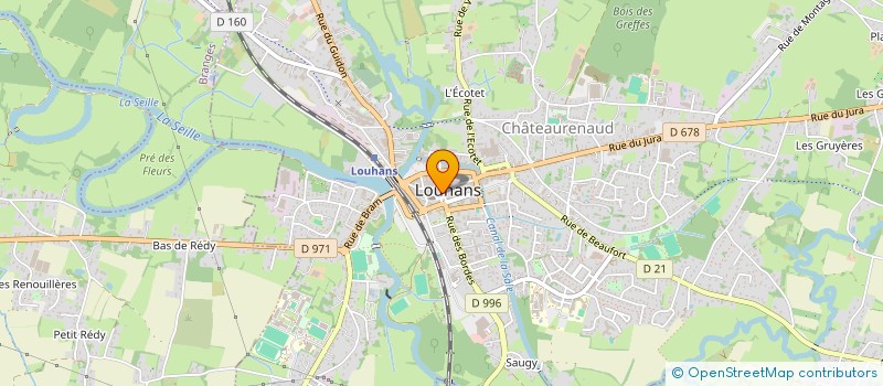 localisation de l'entreprise AMICALE POUR LE DON DE SANG BENEVOLE DE LOUHANS ET SA REGION à LOUHANS