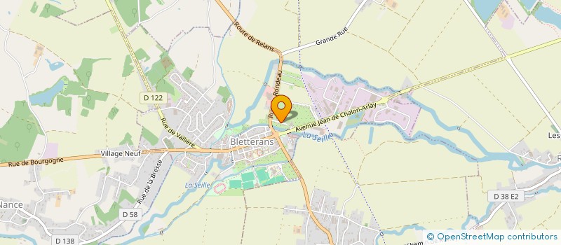 localisation de l'entreprise AMICALE POUR LE DON DE SANG BENEVOLE DU CANTON DE BLETTERANS à BLETTERANS