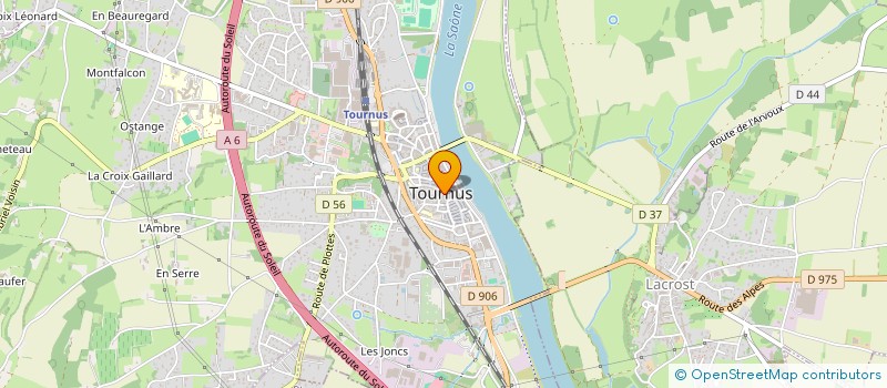 localisation de l'entreprise AMICALE POUR LE DON DE SANG BENEVOLE DU TOURNUGEOIS  TOURNUS