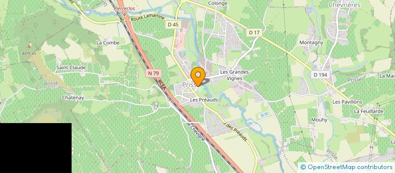 localisation de l'entreprise AMICALE POUR LE DON DE SANG BENEVOLE DU VAL LAMARTINIEN  LA ROCHE-VINEUSE