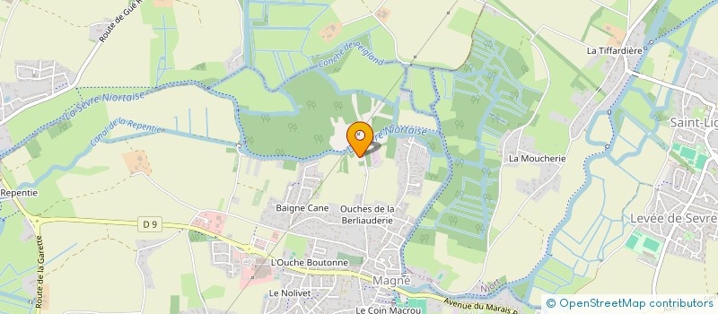 localisation de l'entreprise AMICALE POUR LE DON DE SANG BENEVOLE MAGNE COULON  MAGNE