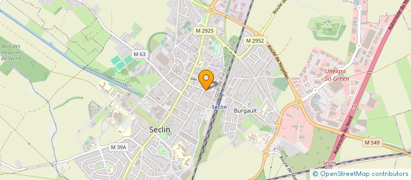 localisation de l'entreprise AMICALE POUR LE DON DU SANG BENEVOLE DE SECLIN  SECLIN