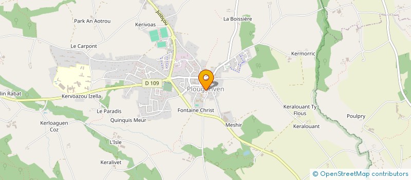 localisation de l'entreprise AMICALE RURALE DE PLOUGONVEN (SOCIETE DE CHASSE)  PLOUGONVEN