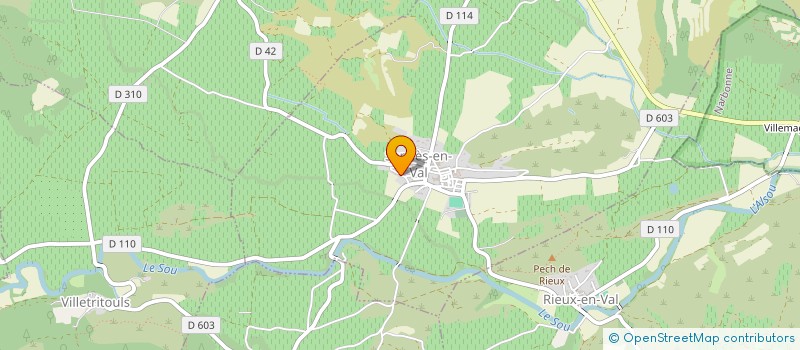 localisation de l'entreprise AMICALE RURALE LAIQUE DU VAL DE DAGNE  SERVIES-EN-VAL