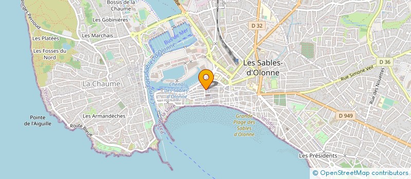 localisation de l'entreprise AMICALE SABLAISE DES AGENTS MUNICIPAUX  LES SABLES D'OLONNE