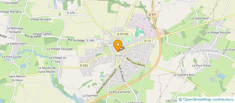 localisation de l'entreprise AMICALE SAINT MARTIN  BREHAL