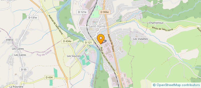 localisation de l'entreprise AMICALE SAPEURS POMPIERS à SAINT-YORRE