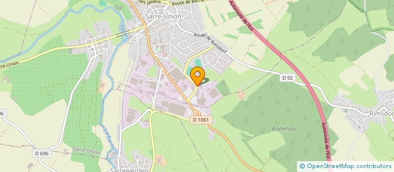 localisation de l'entreprise AMICALE SAPEURS POMPIERS  SARRE-UNION