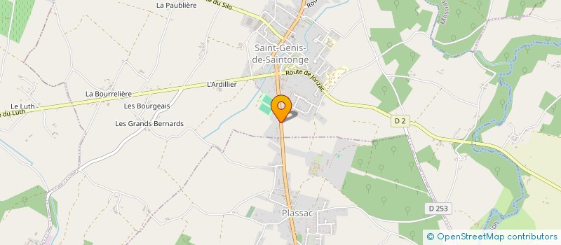 localisation de l'entreprise AMICALE SAPEURS POMPIERS C.S. DE ST GENIS DE SAINTONGE  SAINT-GENIS-DE-SAINTONGE