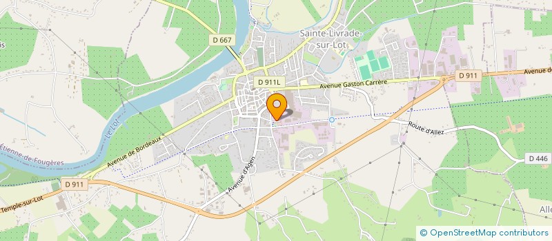 localisation de l'entreprise AMICALE SAPEURS POMPIERS COMMUNAUX VOLONTAIRES DE STE LIVRADE  SAINTE LIVRADE SUR LOT