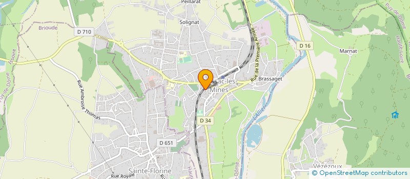 localisation de l'entreprise AMICALE SAPEURS POMPIERS DE BRASSAC  BRASSAC-LES-MINES