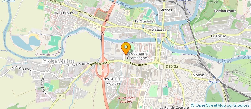 localisation de l'entreprise AMICALE SAPEURS POMPIERS DE CHARLEVILLE  CHARLEVILLE-MEZIERES