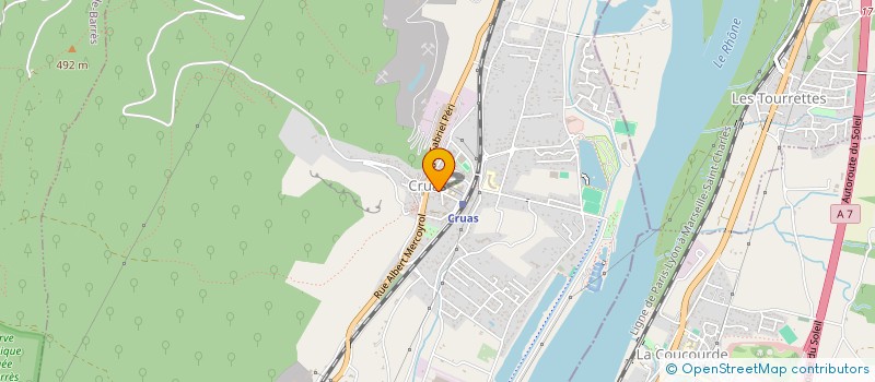 localisation de l'entreprise AMICALE SAPEURS POMPIERS DE CRUAS  CRUAS