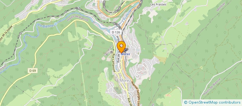 localisation de l'entreprise AMICALE SAPEURS POMPIERS DE MOREZ  HAUTS DE BIENNE