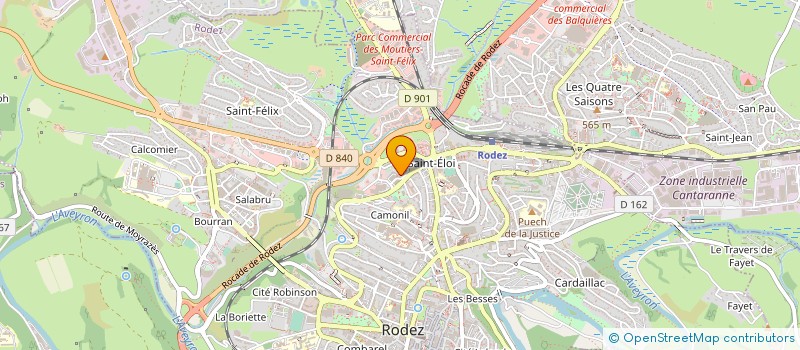 localisation de l'entreprise AMICALE SAPEURS POMPIERS DE RODEZ  RODEZ